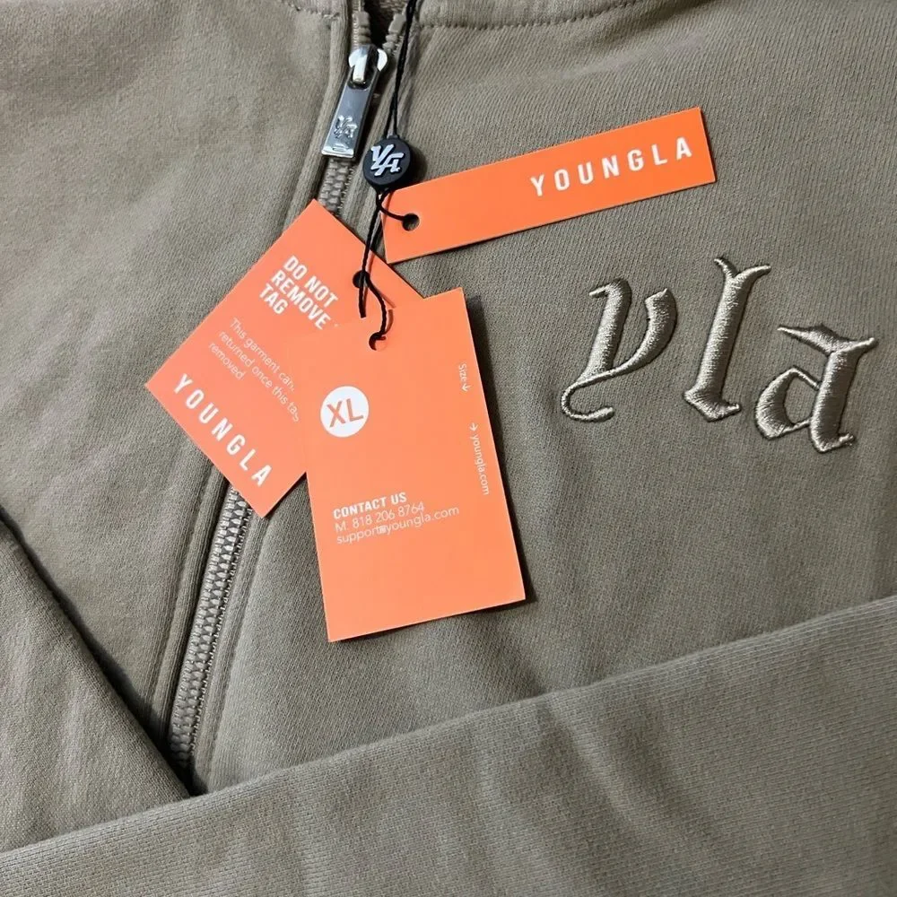 5066 YoungLA Men's Zip Up Sweater